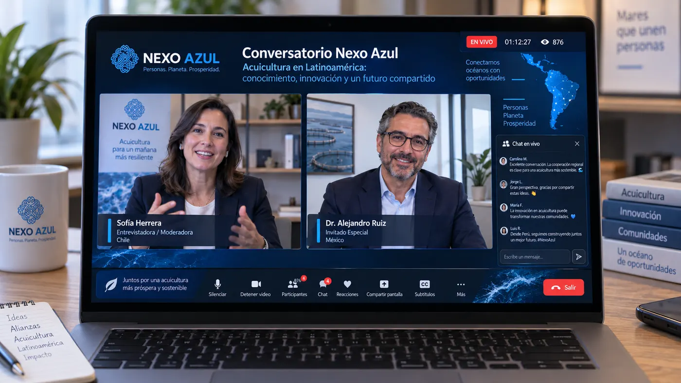 Conversatorio en línea de Nexo Azul con especialistas